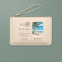 Maldives Saffiano Postcard Travel Wallet