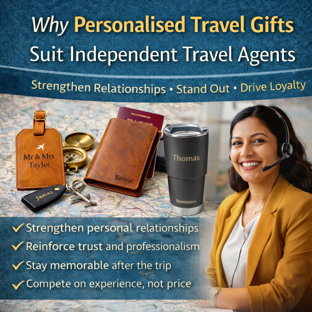 Why personalised travel gifts suit independent travel agents ?