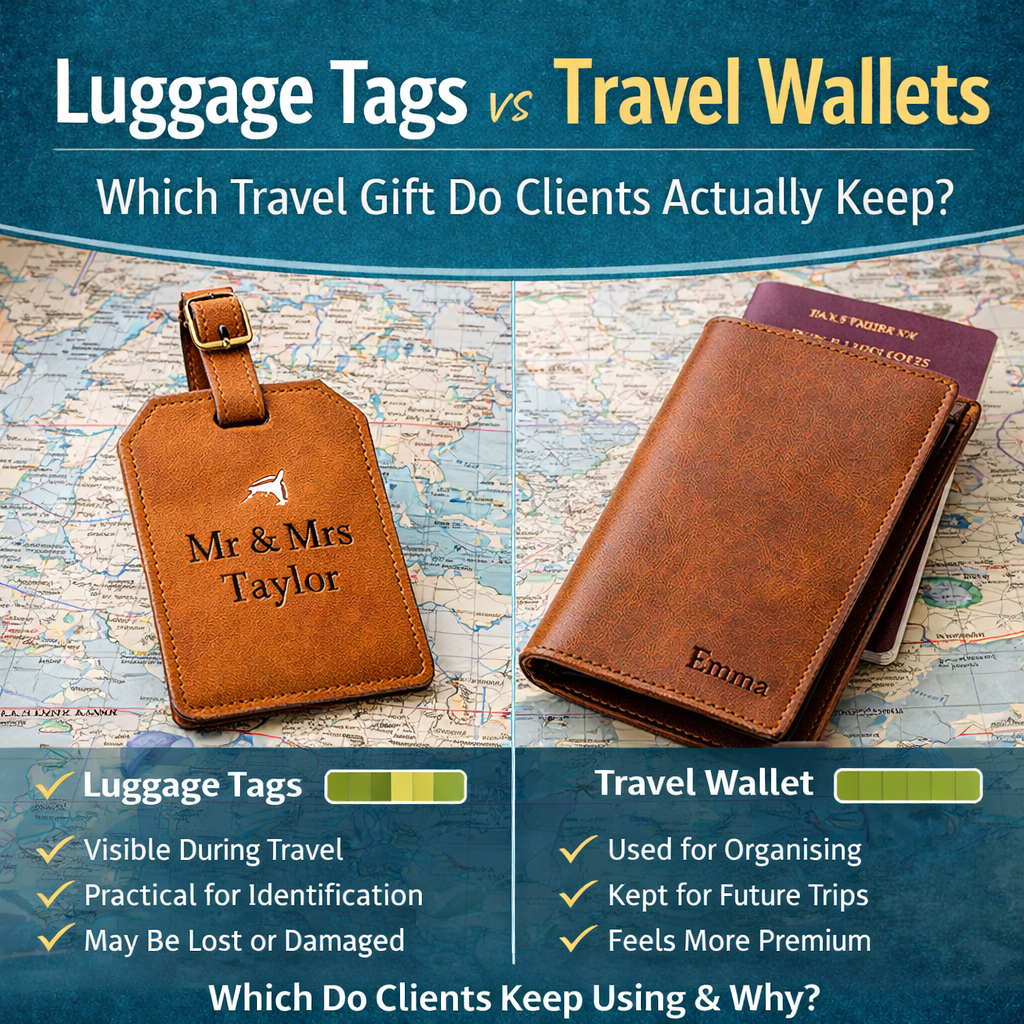 Luggage Tags vs Travel Wallets: Which Travel Gift Do Clients Actually Keep?