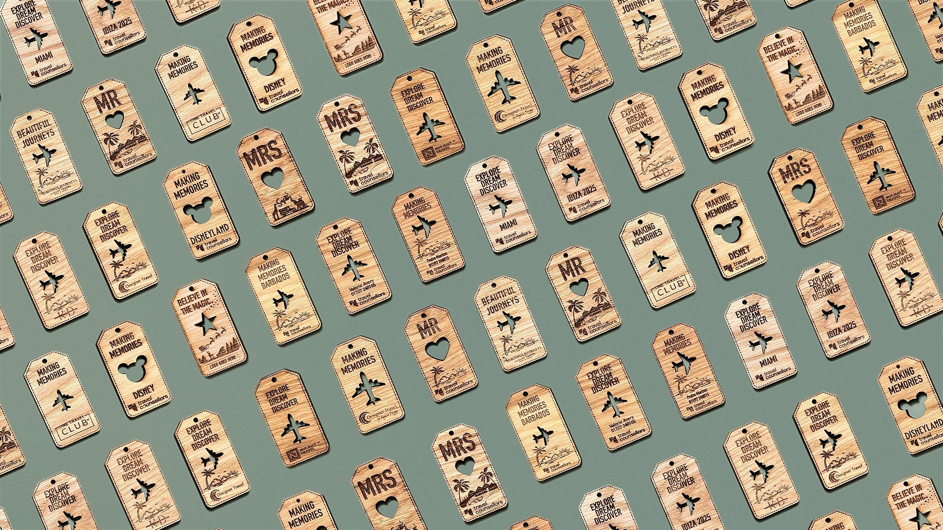 Personalised Wooden Keyrings