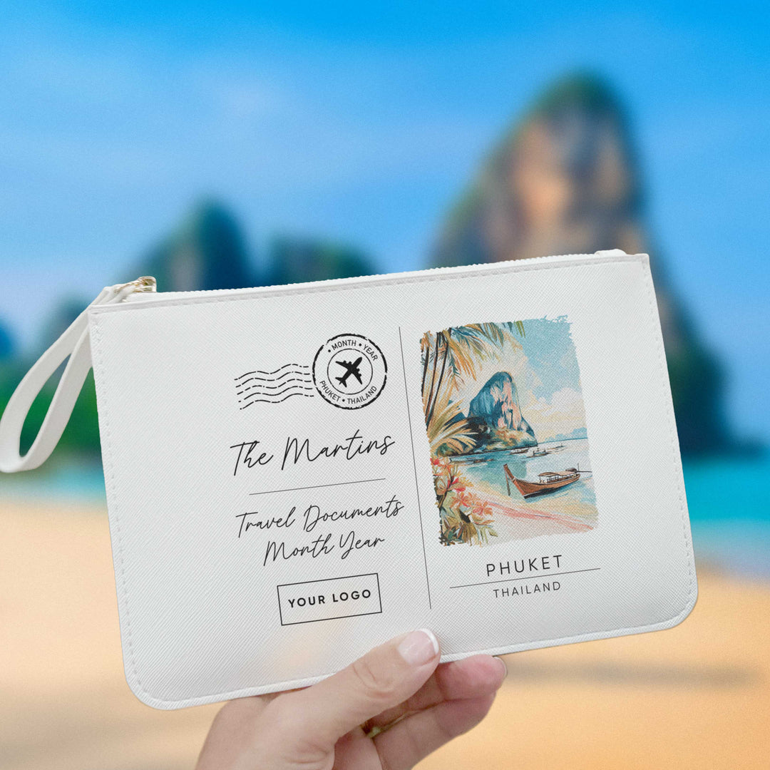 Bali Saffiano Postcard Travel Wallet