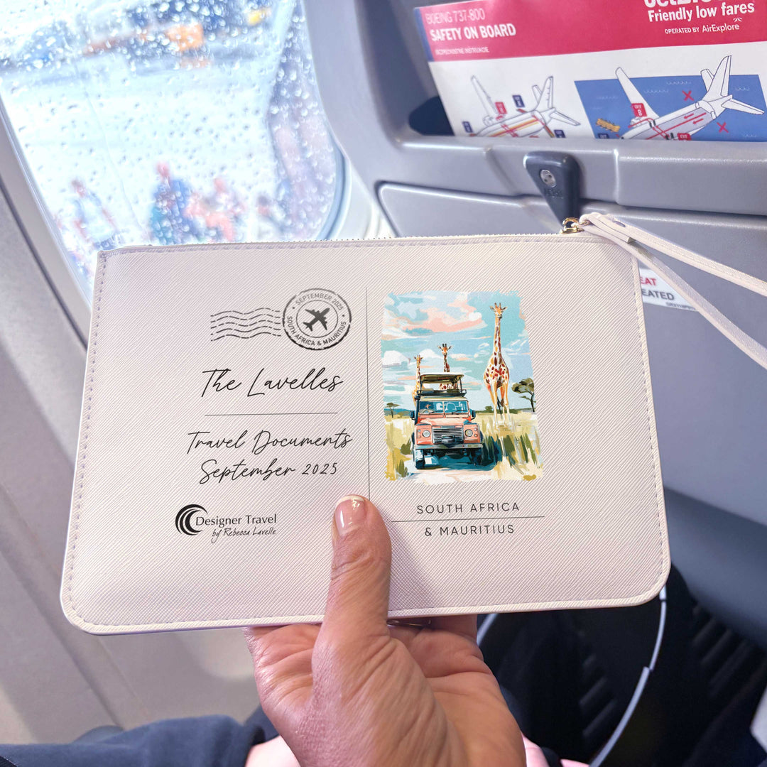 Bali Saffiano Postcard Travel Wallet