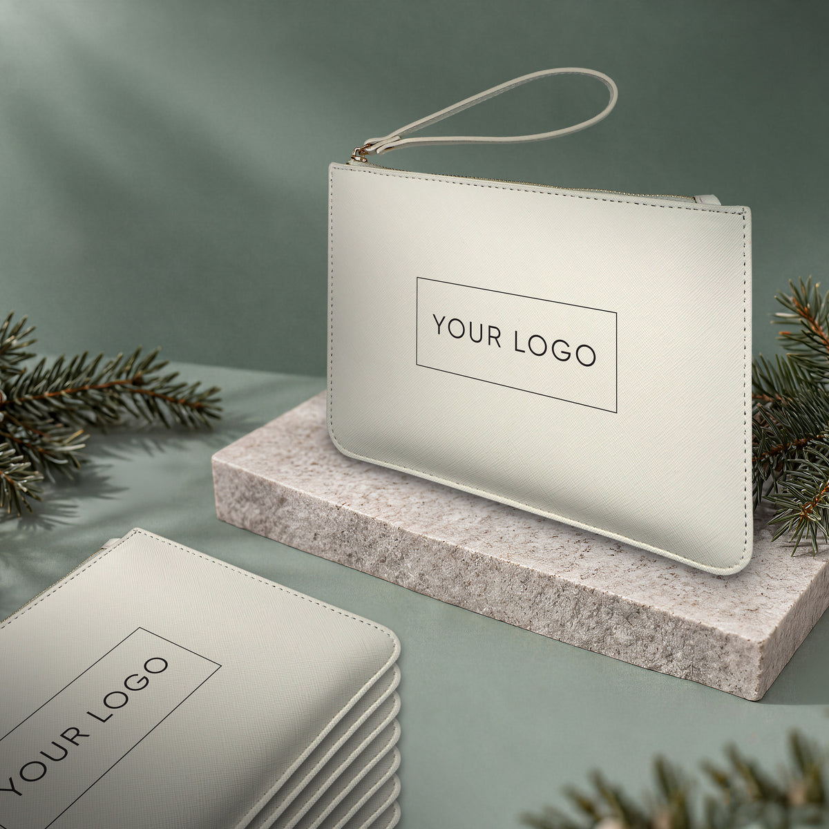 Ski Saffiano Postcard Travel Wallet