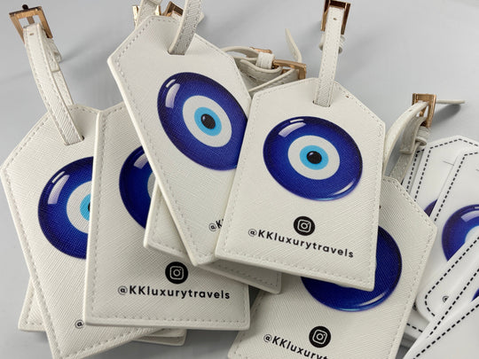 Logo Luggage Tag Oyster or White