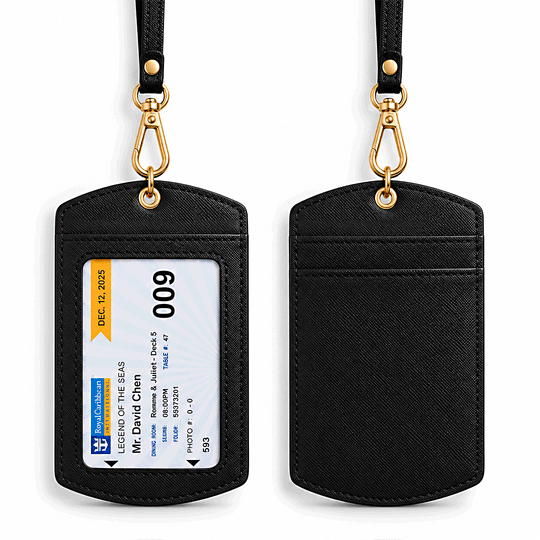 Black Personalised Cruise Lanyard