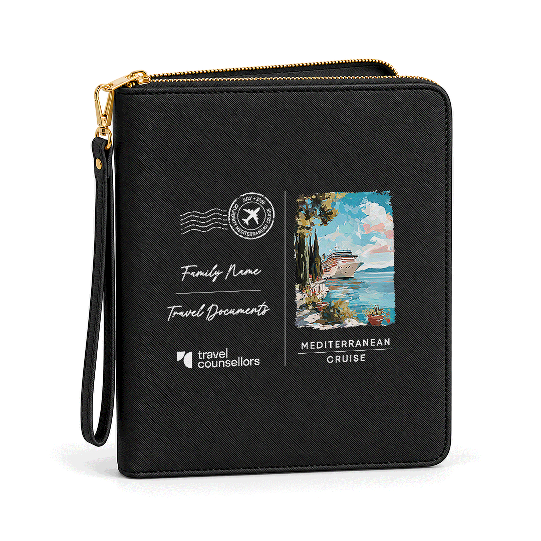 Black Postcard Travel Organiser