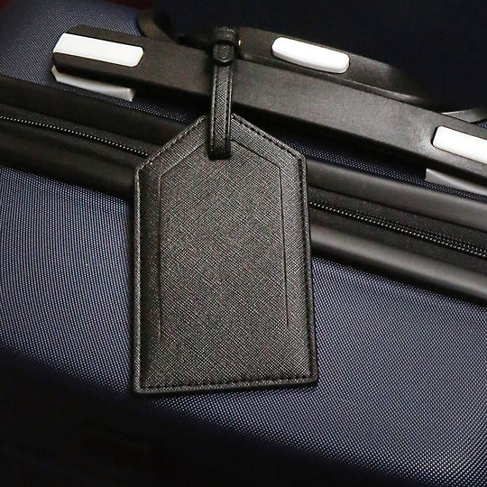 Saffiano Logo Luggage Tag Black