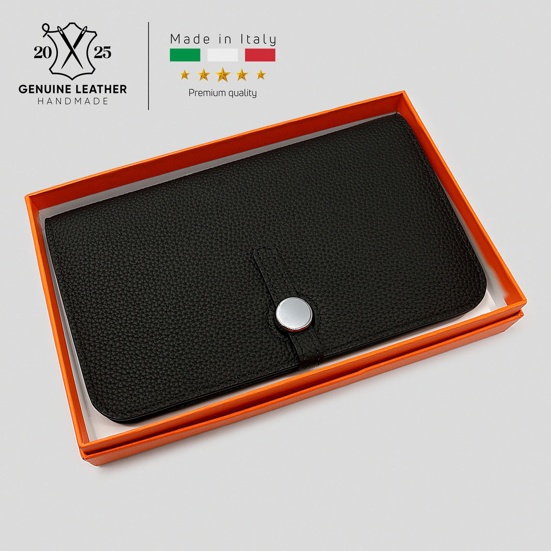 Cavendish Black Leather Folio with box. Personalised