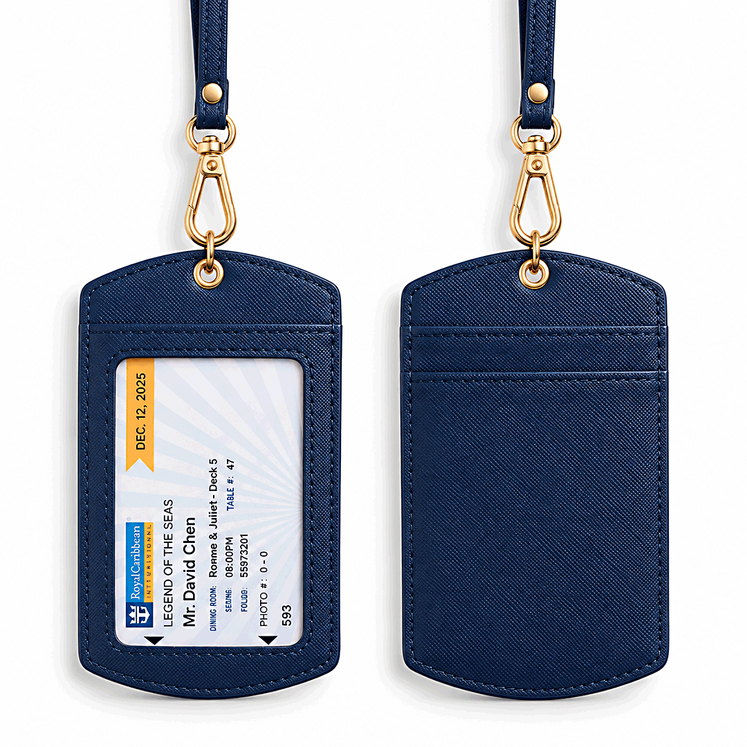 Blue Personalised Cruise Lanyard
