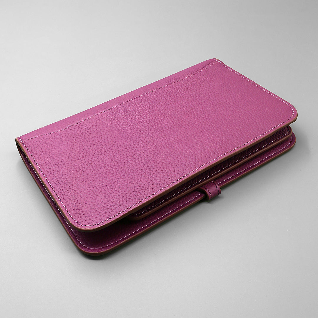 Cavendish Purple Leather Folio with box. Personalised