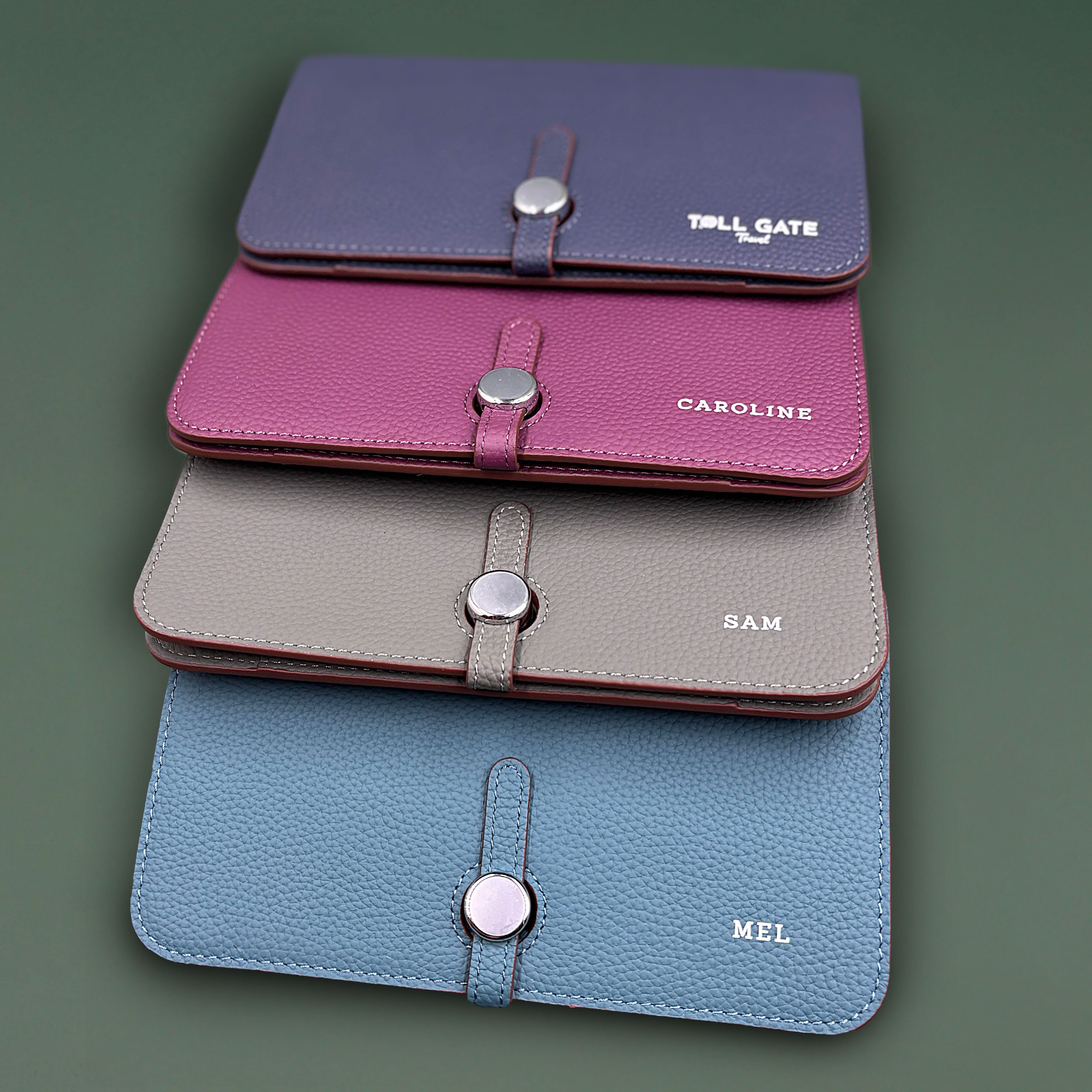 Cavendish Purple Leather Folio with box. Personalised