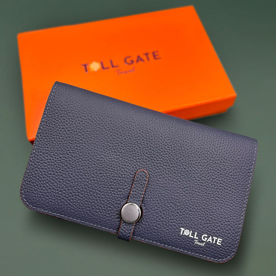 Cavendish Purple Leather Folio with box. Personalised