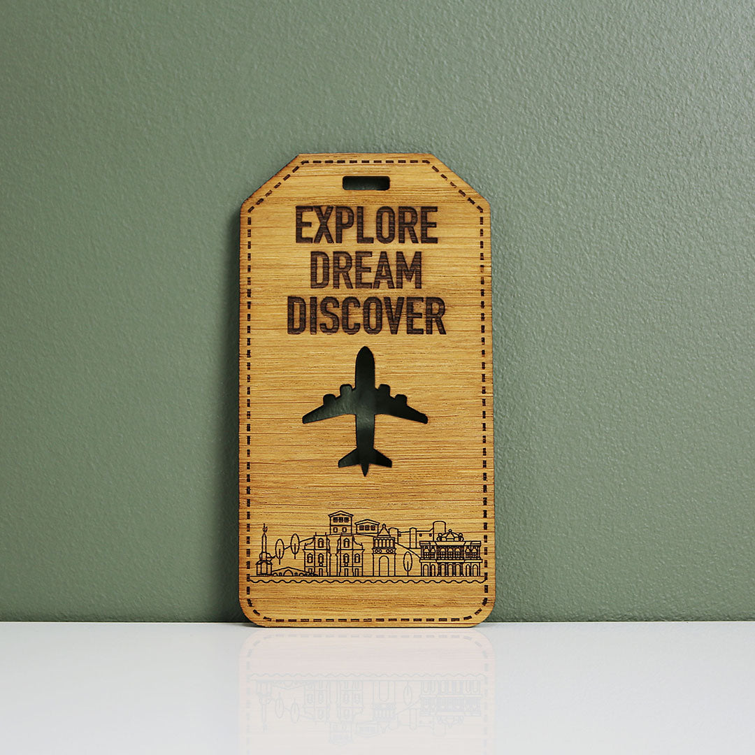 Amalfi Oak Luggage Tag