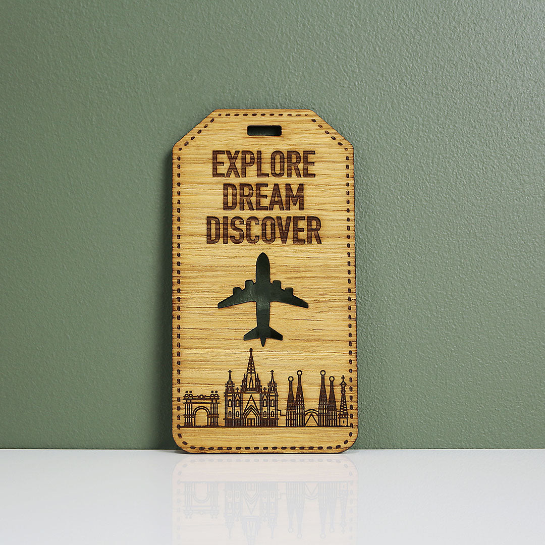 Amalfi Oak Luggage Tag