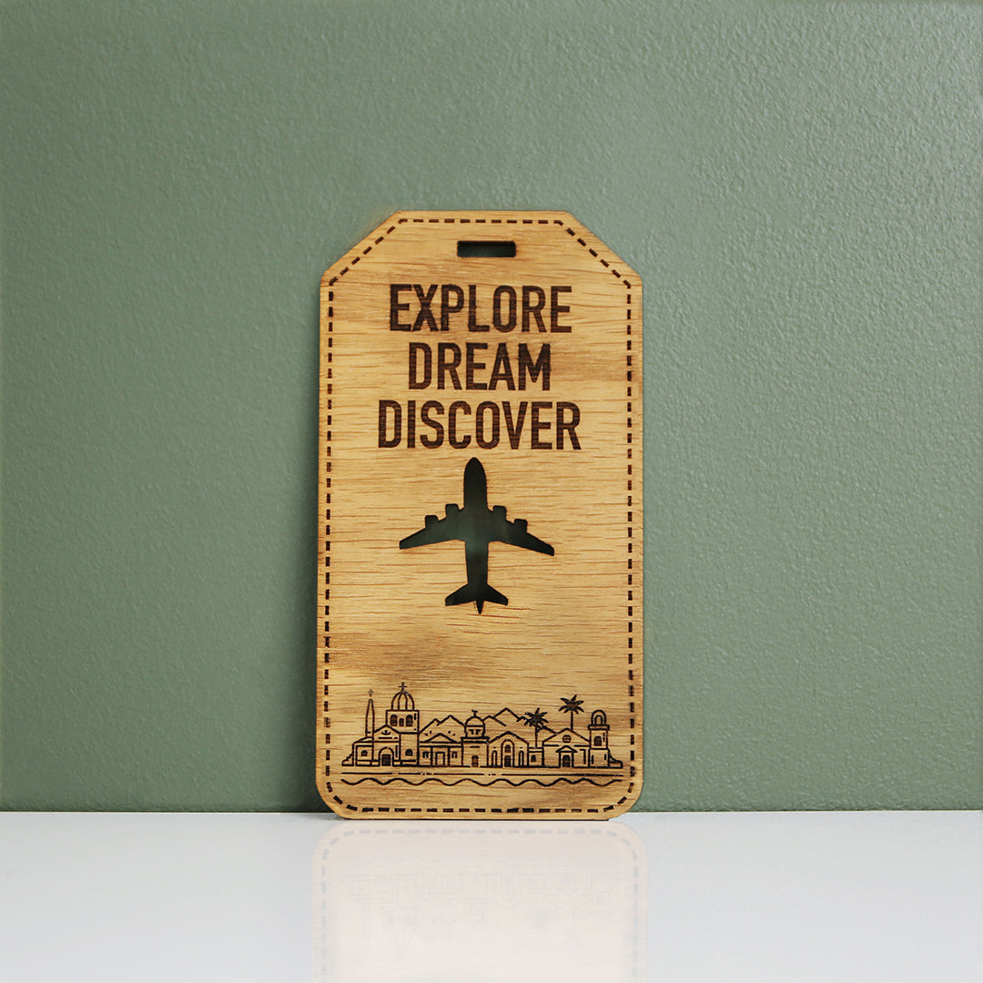 Ski Acrylic Luggage Tag