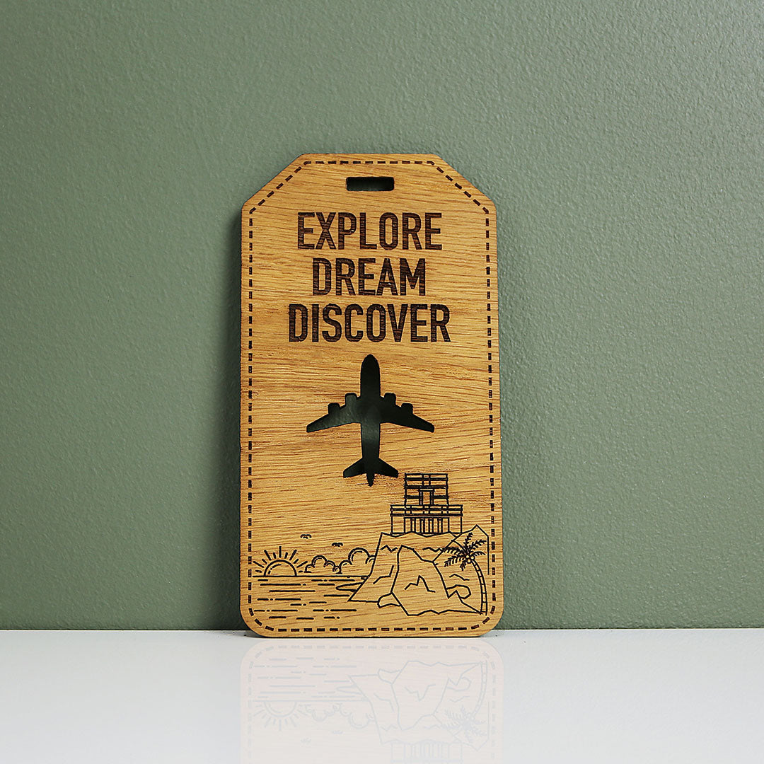 Malta Oak Luggage Tag