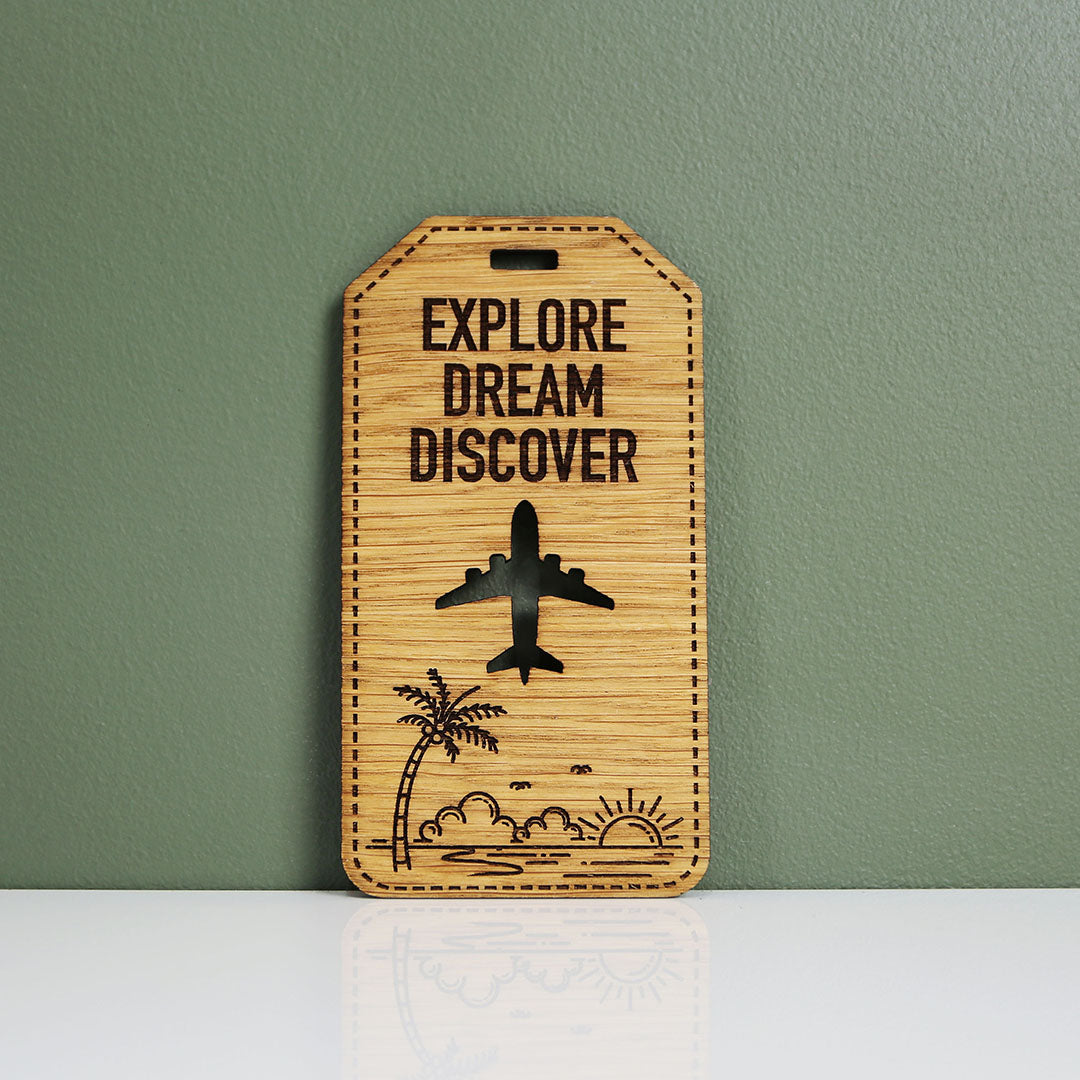Your Logo Oak Luggage Tag