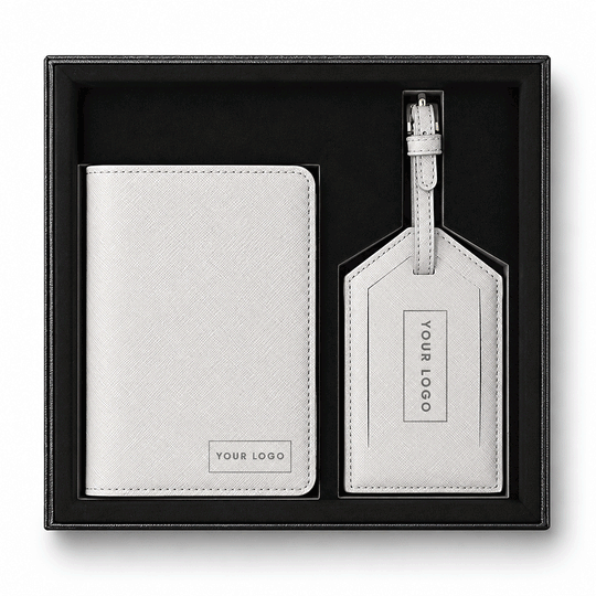 Grey Personalised Passport & Lugage Tag Set