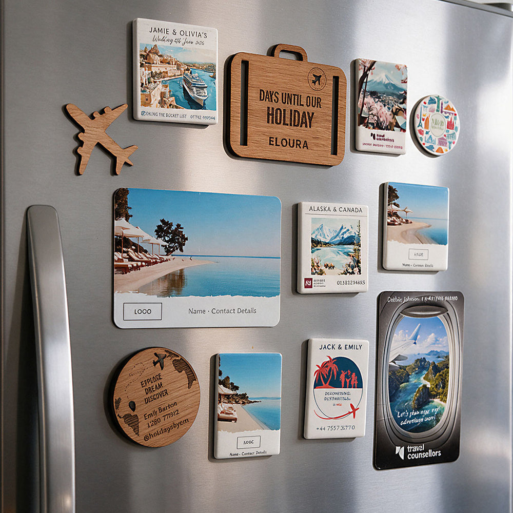 10 Porcelain Square Magnets