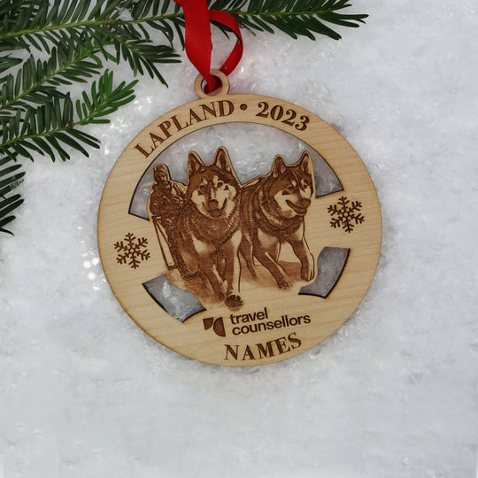 Lapland 2024 Husky Sledding (up to 6 names) with/without logo