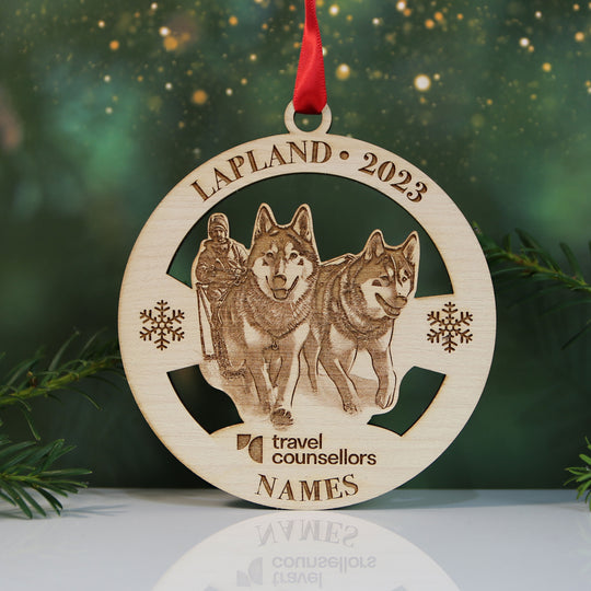 Lapland 2024 Husky Sledding (up to 6 names) with/without logo