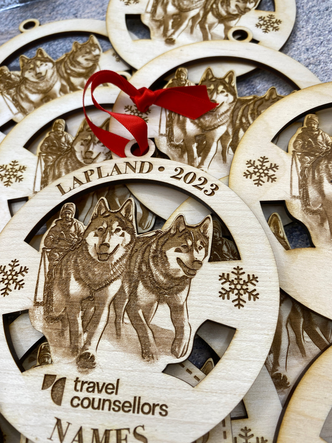 Lapland 2024 Husky Sledding (up to 6 names) with/without logo