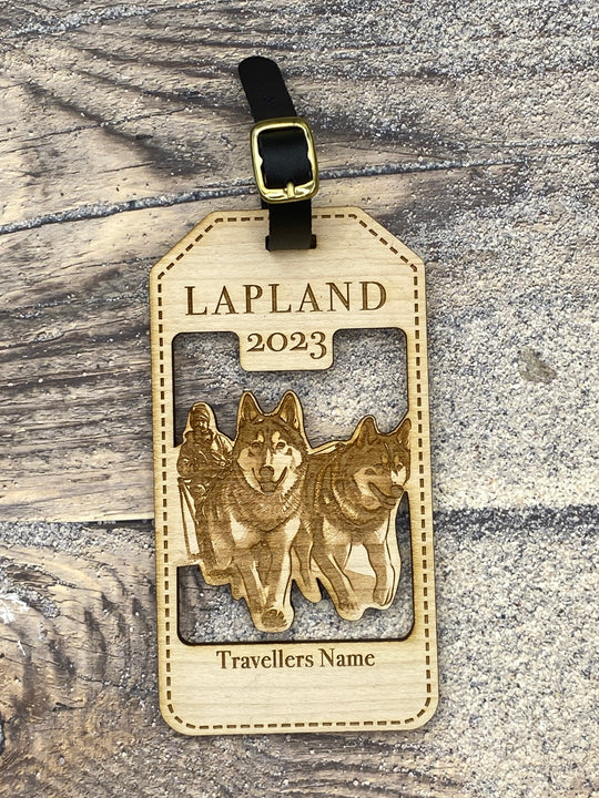 Luggage Tag Lapland 2024 Husky sledder with name & Logo