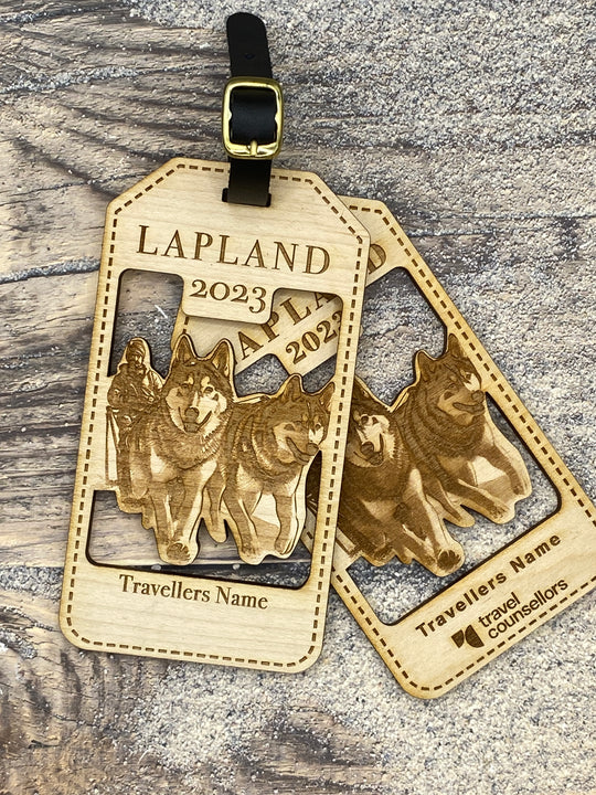 Luggage Tag Lapland 2024 Husky sledder with name & Logo