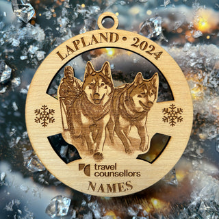 Lapland 2024 Husky Sledding (up to 6 names) with/without logo