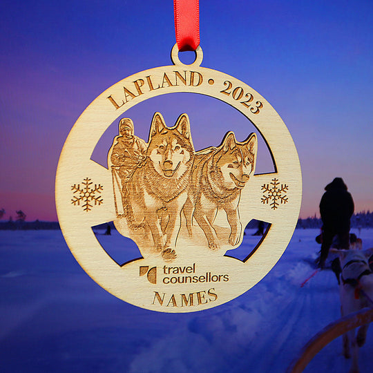 Lapland 2024 Husky Sledding (up to 6 names) with/without logo