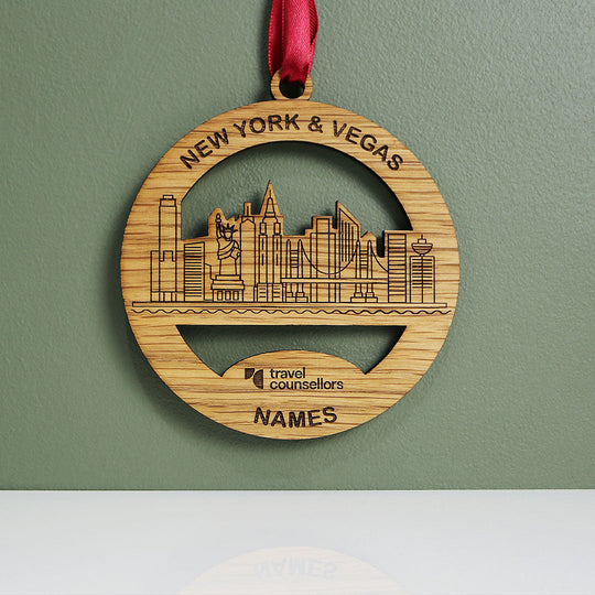 New York & Vegas Circle Memento (up to 6 names)