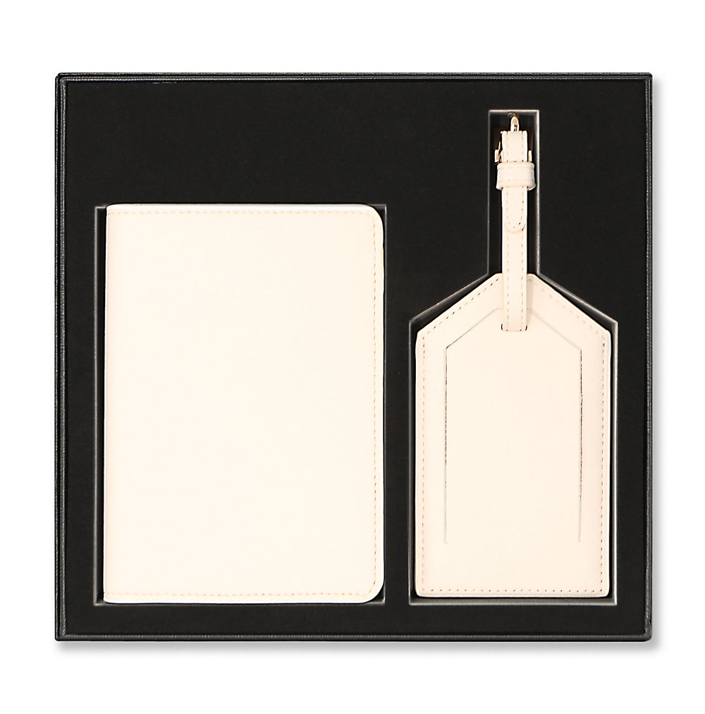 Personalised Passport Holder & Luggage Tag Gift Set Oyster