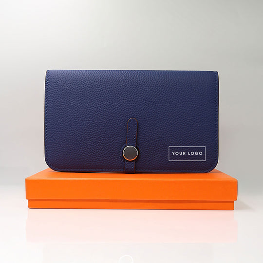 Cavendish Royal Blue Leather Folio with box. Personalised
