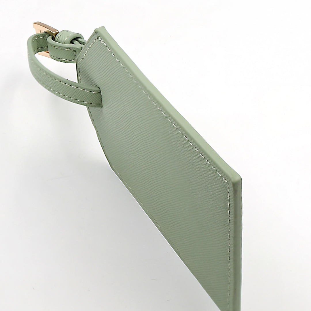 Saffiano Logo Luggage Tag Sage Green