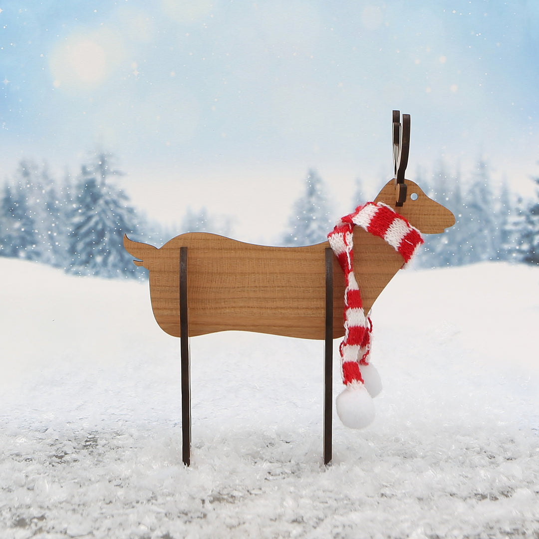 Rudolph Flat Pack, build it card/decoration (up to 6 names) with/without logo