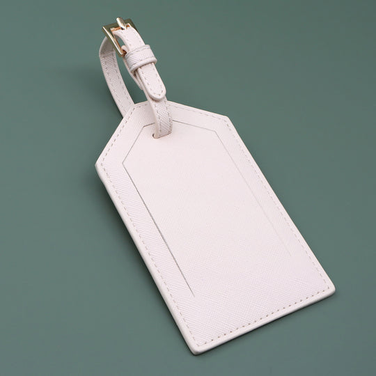 Saffiano Logo Luggage Tag Sage Green