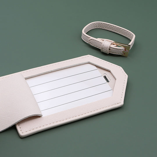 Saffiano Logo Luggage Tag Sage Green