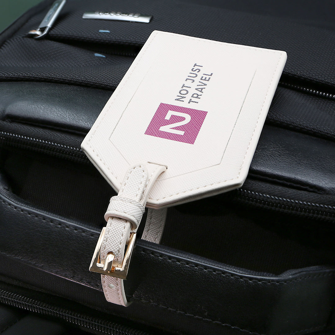 Saffiano Logo Luggage Tag Sage Green