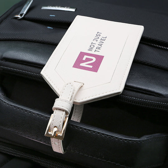 Saffiano Logo Luggage Tag Sage Green