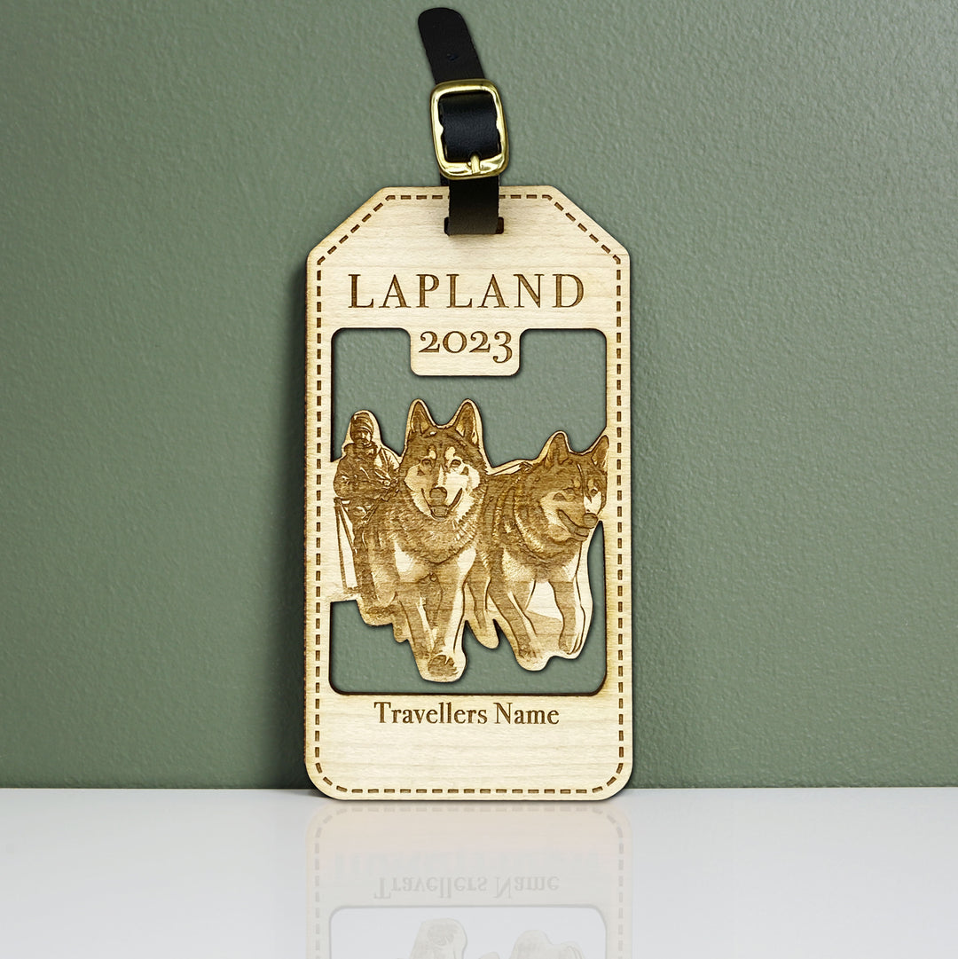 Luggage Tag Lapland 2024 Husky sledder with name & Logo