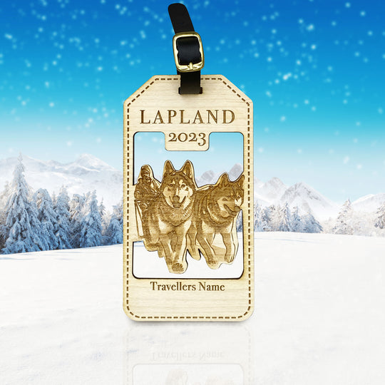 Luggage Tag Lapland 2024 Husky sledder with name & Logo