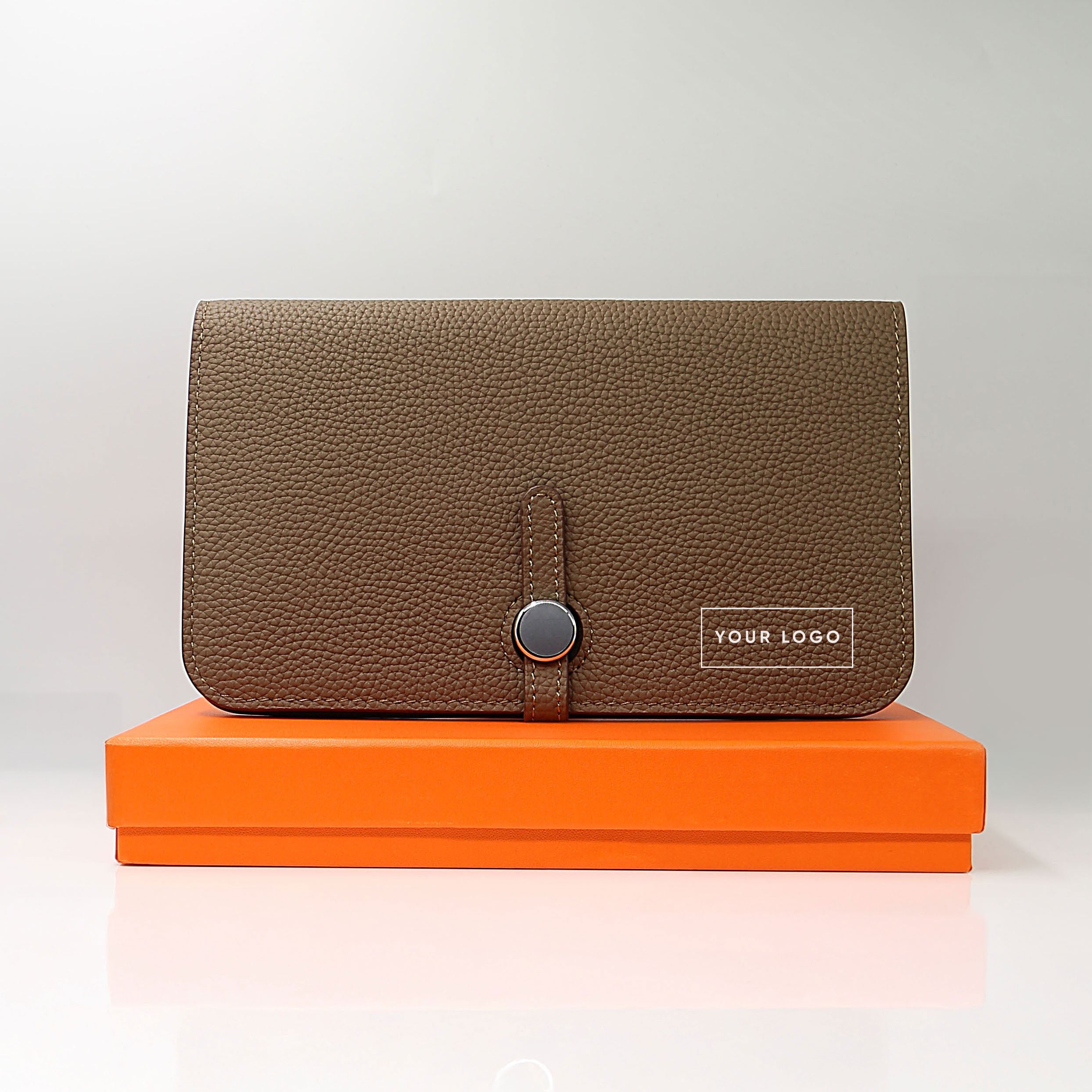 Cavendish French Grey Leather Folio with box. Personalised