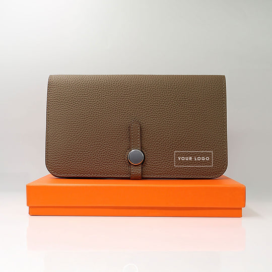 Cavendish Taupe Leather Folio with box. Personalised