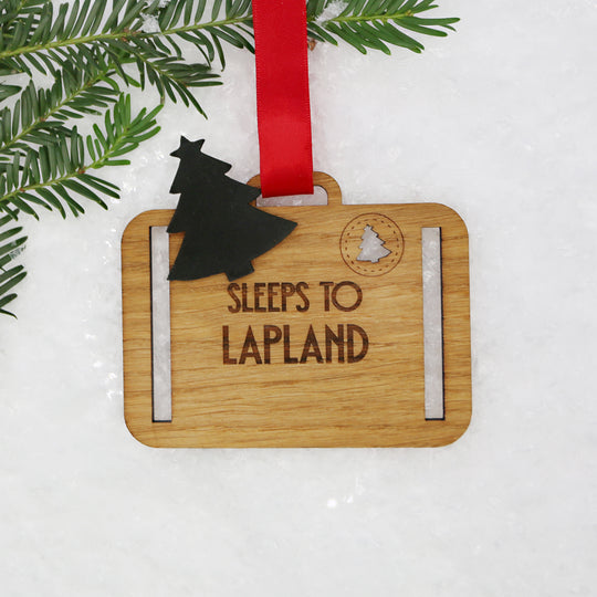 Sleeps to Lapland Cut-out Countdown - Ribbon or Magnetic with/without logo