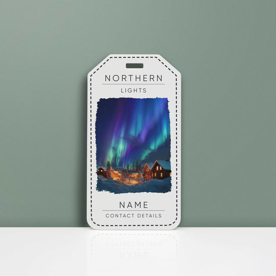 Northern Lights Acrylic Luggage Tag