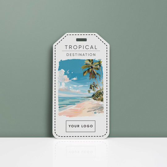 Tropical Acrylic Luggage Tag