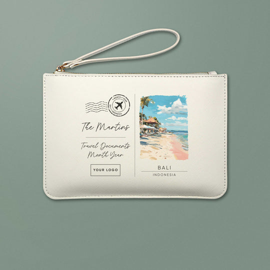 Bali Saffiano Postcard Travel Wallet