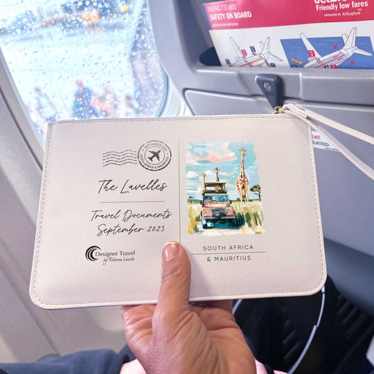 Burgandy Bespoke Postcard  Travel Wallet