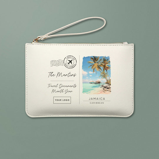 Caribbean Saffiano Postcard Travel Wallet