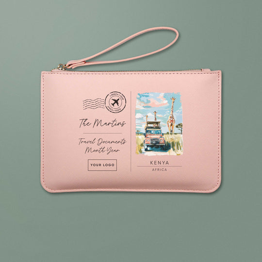 Safari Saffiano Postcard Travel Wallet